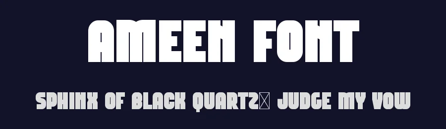 Ameen Font by mhdafifersya — Sans Serif Font — thumbnail 2