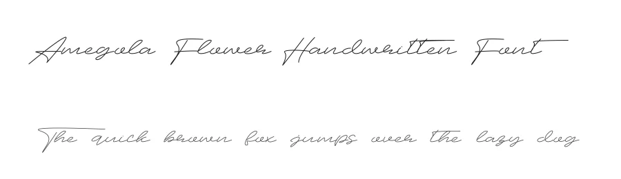 Amegola Flower Handwritten Font by andikastudio — Script Handwritten Font