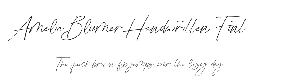 Amelia Bloomer Handwritten Font by jimtypestudio — Script Handwritten Font