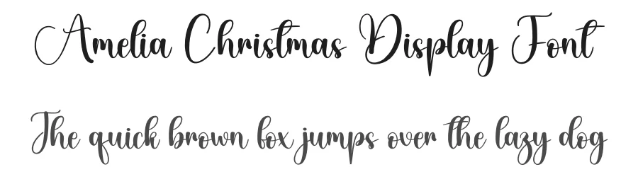 Amelia Christmas Display Font by andikastudio — Script Handwritten Font