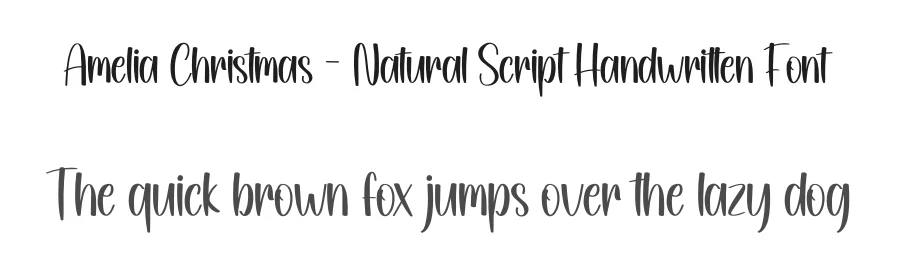 Amelia Christmas – Natural Script Handwritten Font by creativeletter — Display Font