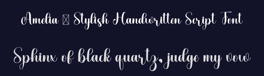 Amelia – Stylish Handwritten Script Font by freshtypeink — Script Handwritten Font — thumbnail 2