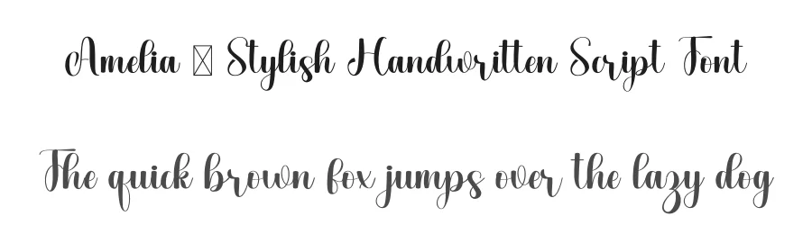 Amelia – Stylish Handwritten Script Font by freshtypeink — Script Handwritten Font