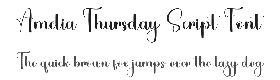 Amelia Thursday Script Font by freshtypeink — Script Handwritten Font
