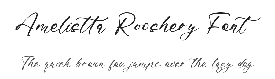 Amelistta Rooshery Font by perspectype — Script Handwritten Font