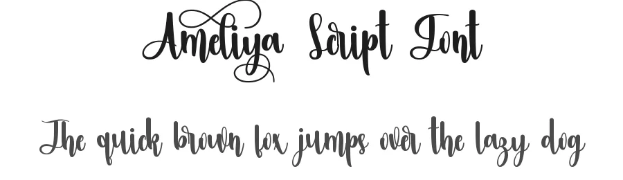 Ameliya Script Font by FallenGraphic Studio — Script Handwritten Font