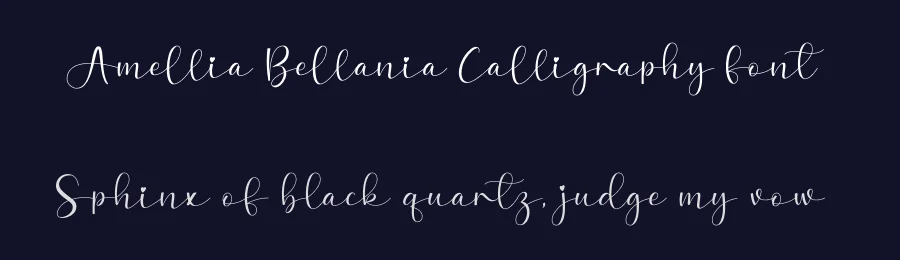 Amellia Bellania Calligraphy Font by creativeletter — Script Handwritten Font — thumbnail 2