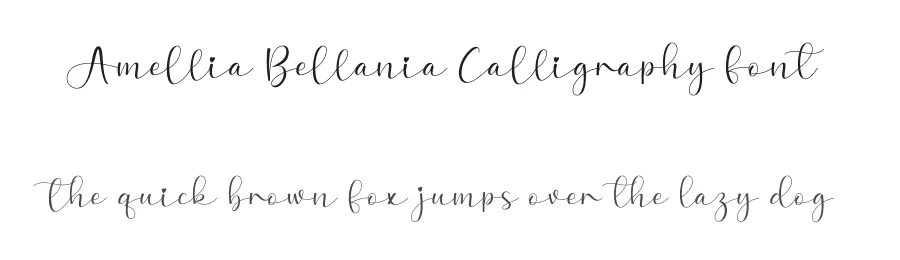 Amellia Bellania Calligraphy Font by creativeletter — Script Handwritten Font