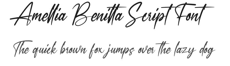Amellia Benitta Script Font by creativeletter — Script Handwritten Font