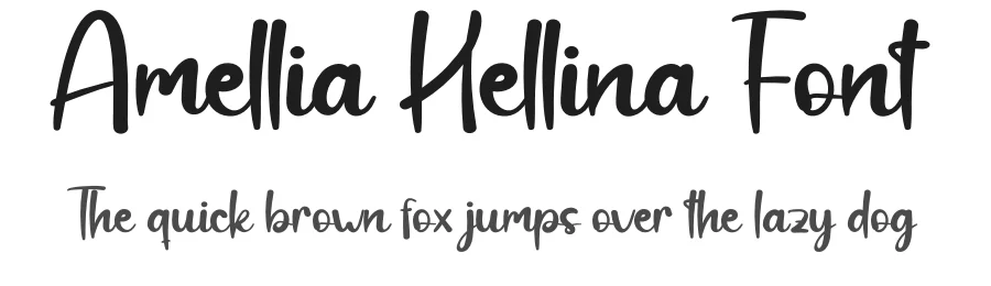 Amellia Hellina Font by andikastudio — Script Handwritten Font