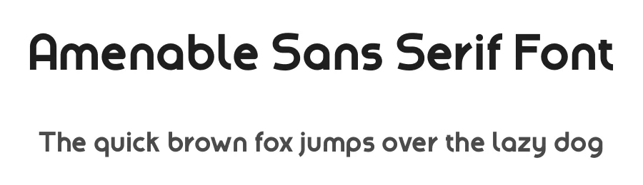 Amenable Sans Serif Font by twinletter — Sans Serif Font
