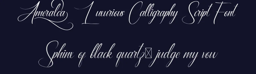 Ameralda Luxurious Calligraphy Script Font by CalligraphyFonts.net — Script Handwritten Font — thumbnail 2