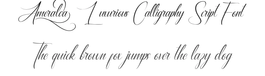 Ameralda Luxurious Calligraphy Script Font by CalligraphyFonts.net — Script Handwritten Font