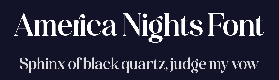 America Nights Font by timelesstype.co — Serif Font — thumbnail 2