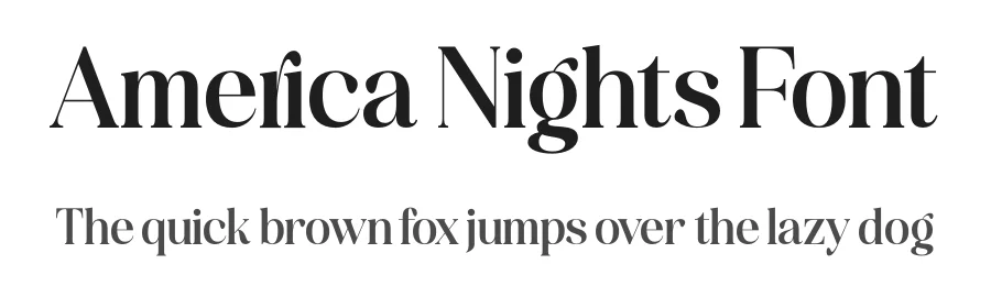 America Nights Font by timelesstype.co — Serif Font