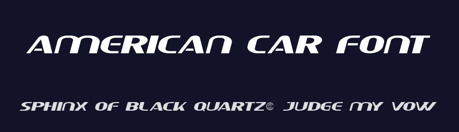 American Car Font by RaisProject — Display Font — thumbnail 2