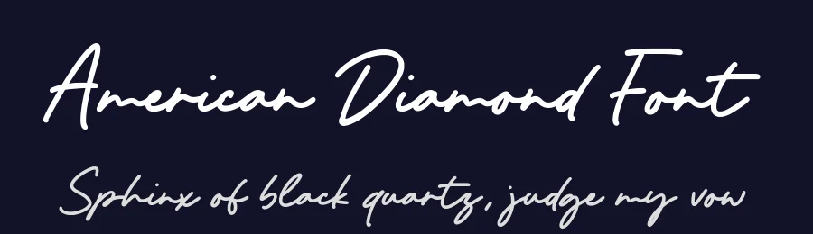 American Diamond Font by Timur type — Script Handwritten Font — thumbnail 2