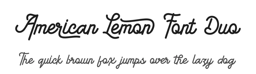 American Lemon Font Duo by ErgibiStudio — Script Handwritten Font