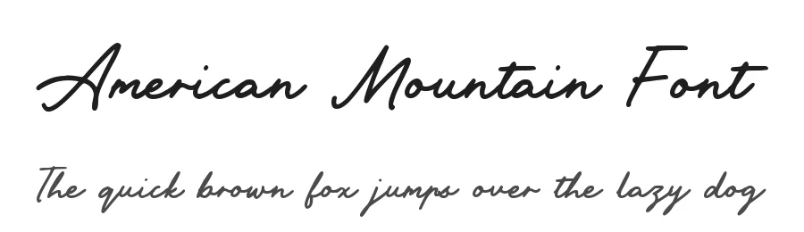 American Mountain Font by Allouse.Studio — Script Handwritten Font