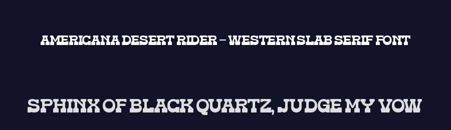 Americana Desert Rider – Western Slab Serif Font by timelesstype.co — Decorative Font — thumbnail 2
