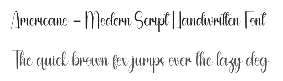 Americano – Modern Script Handwritten Font by andikastudio — Script Handwritten Font