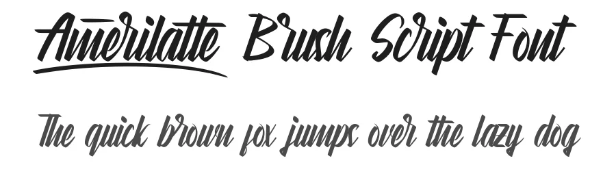 Amerilatte Brush Script Font by CalligraphyFonts.net — Script Handwritten Font
