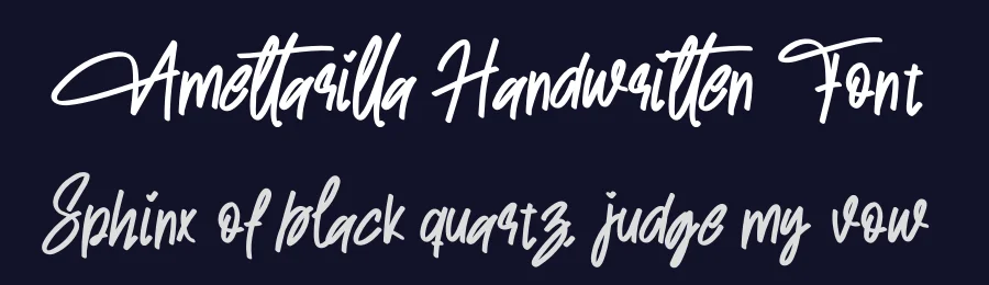 Amettarilla Handwritten Font by creativeletter — Script Handwritten Font — thumbnail 2