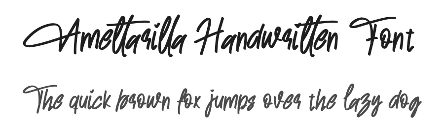 Amettarilla Handwritten Font by creativeletter — Script Handwritten Font