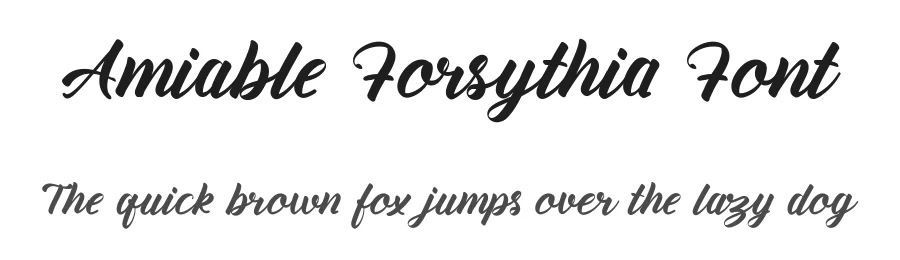 Amiable Forsythia Font by letterhanna — Script Handwritten Font