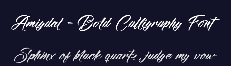 Amigdal – Bold Calligraphy Font by stylishtype.co — Script Handwritten Font — thumbnail 2