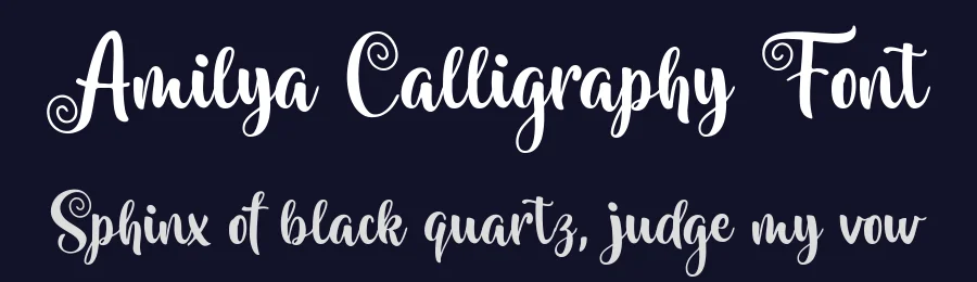 Amilya Calligraphy Font by Muhammad Nasir — Script Handwritten Font — thumbnail 2