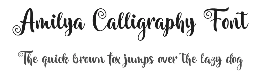Amilya Calligraphy Font by Muhammad Nasir — Script Handwritten Font