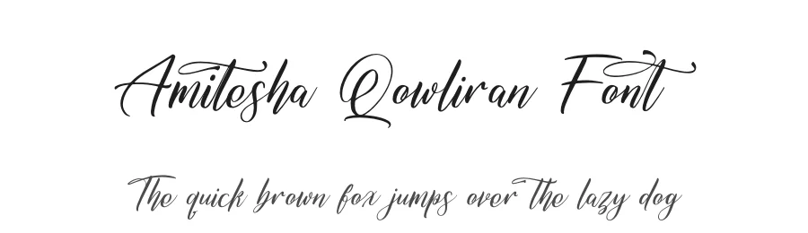 Amitesha Qowliran Font by letterenastudios — Script Handwritten Font