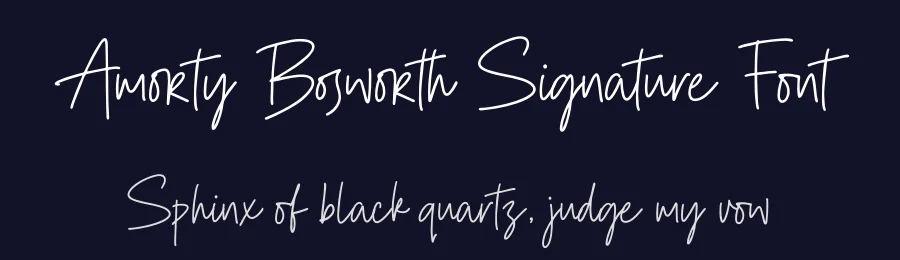 Amorty Bosworth Signature Font by Heinzel Std. — Script Handwritten Font — thumbnail 2