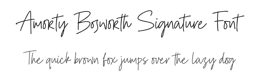 Amorty Bosworth Signature Font by Heinzel Std. — Script Handwritten Font