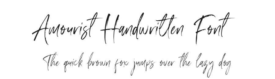 Amourist Handwritten Font by Sronstudio — Script Handwritten Font