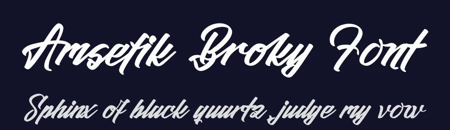 Amsefik Broky Font by stylishtype.co — Script Handwritten Font — thumbnail 2
