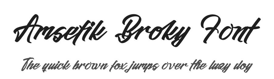 Amsefik Broky Font by stylishtype.co — Script Handwritten Font