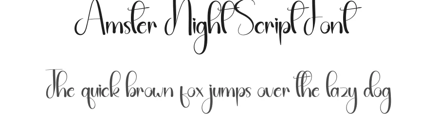 Amster Night Script Font by creativeletter — Script Handwritten Font