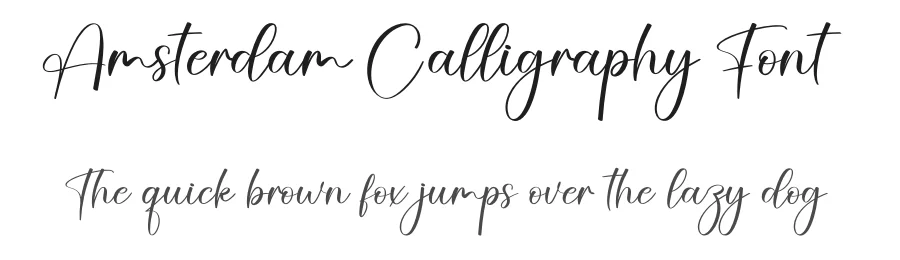 Amsterdam Calligraphy Font by creativeletter — Script Handwritten Font