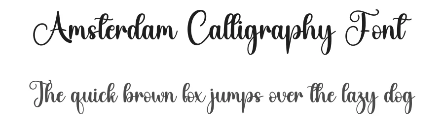 Amsterdam Calligraphy Font by creativeletter — Script Handwritten Font