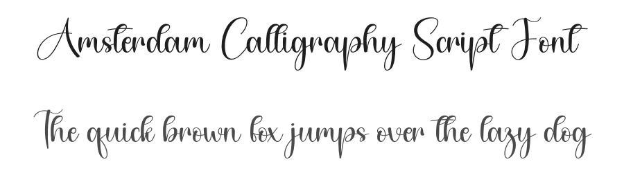 Amsterdam Calligraphy Script Font by creativeletter — Script Handwritten Font