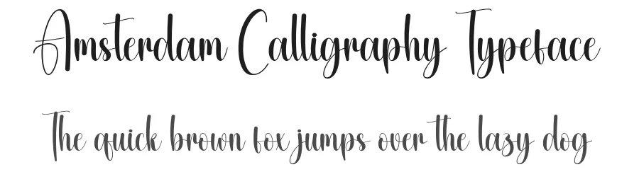 Amsterdam Calligraphy Typeface by creativeletter — Script Handwritten Font
