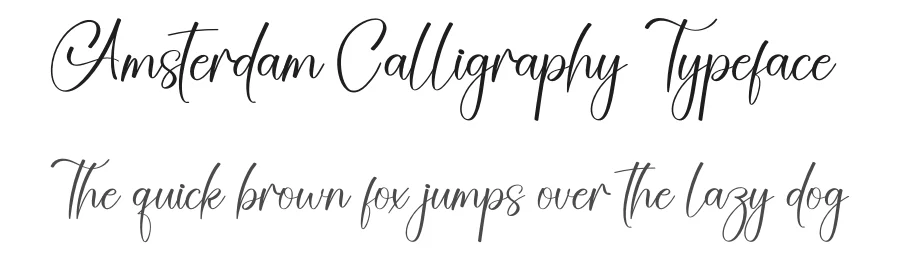 Amsterdam Calligraphy Typeface by creativeletter — Script Handwritten Font