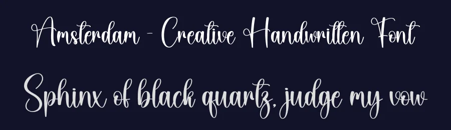 Amsterdam – Creative Handwritten Font by creativeletter — Script Handwritten Font — thumbnail 2
