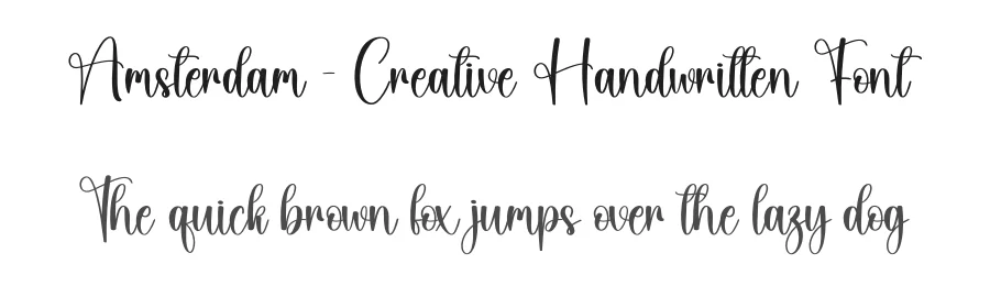 Amsterdam – Creative Handwritten Font by creativeletter — Script Handwritten Font