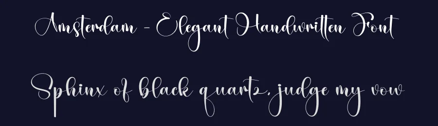 Amsterdam – Elegant Handwritten Font by creativeletter — Script Handwritten Font — thumbnail 2