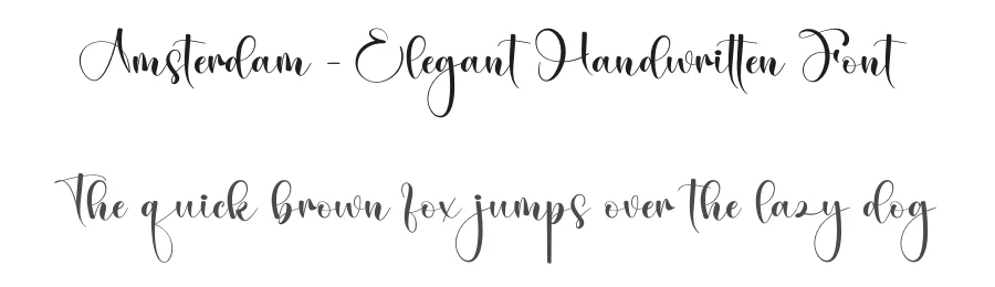 Amsterdam – Elegant Handwritten Font by creativeletter — Script Handwritten Font