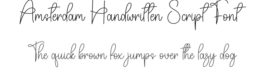 Amsterdam Handwritten Script Font by creativeletter — Script Handwritten Font