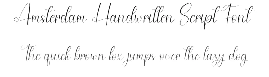 Amsterdam Handwritten Script Font by creativeletter — Script Handwritten Font